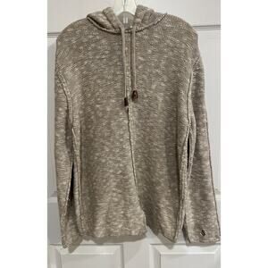 Leif Nelson Mens Knit Hoodie Tan XL Skater Minimalist Hippie Indie Boho Outdoor